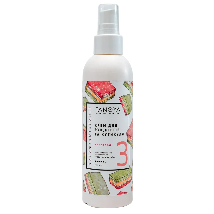 Крем для рук, нігтів та кутикули Tanoya Hand, Nail and Cuticle Cream Marmalade Мармелад 200 мл