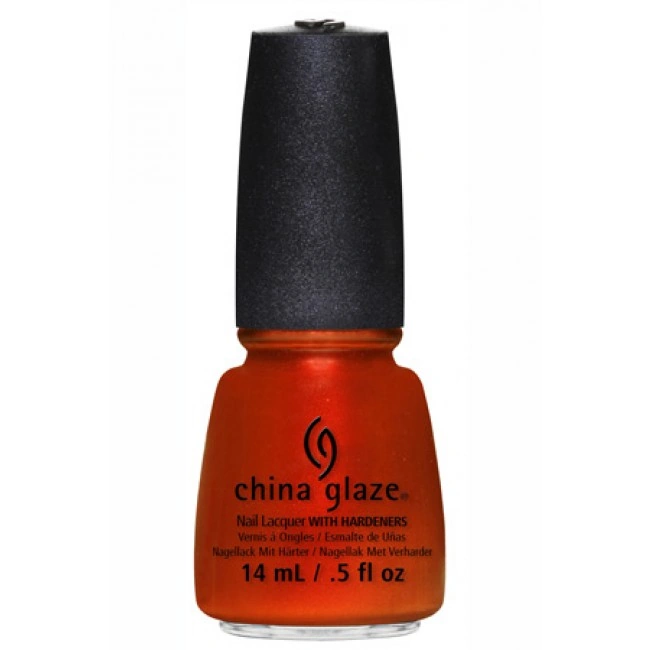Лак China Glaze Bend Over Backwards червоно-жовтогарячий, перламутр 14 мл