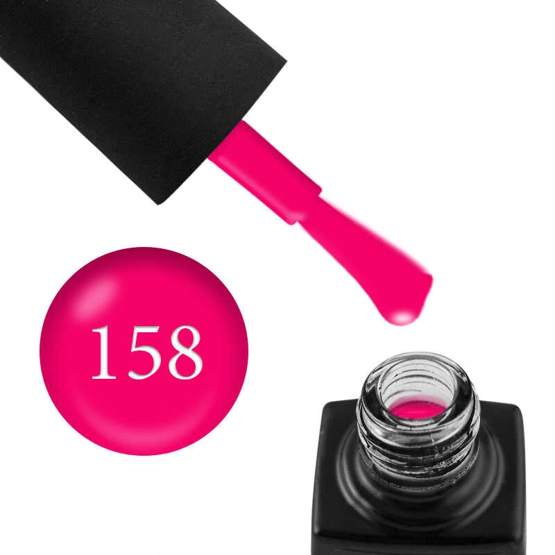 Гель-лак GO Active UV Gel Polish 158 неоновий рожевий, емаль 5,8 мл