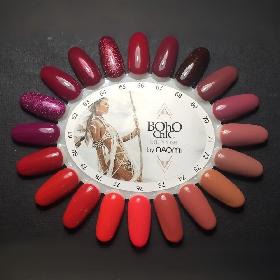 Гель-лак Boho Chic Gel Polish BC077 червоний, емаль 6 мл