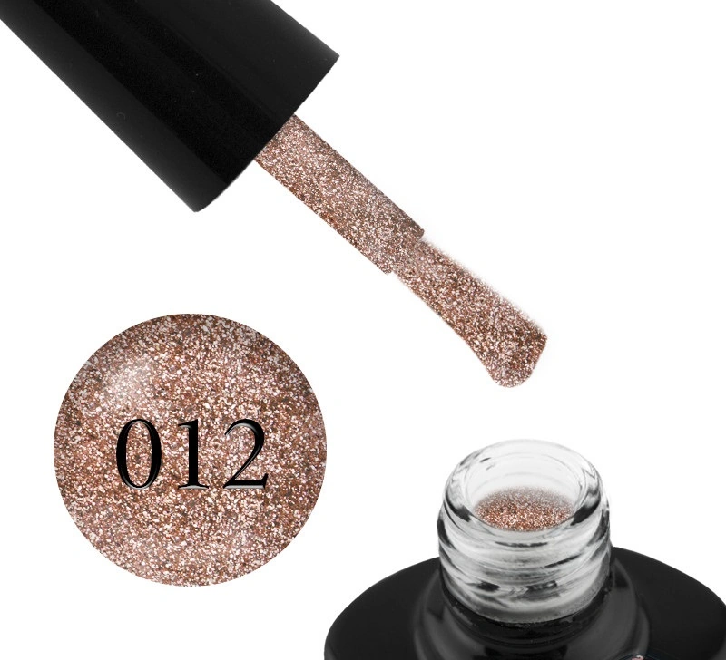 Гель-лак G.La color 12 Illumi Rose теракотовий з рожевими блискітками та слюдою 10 мл
