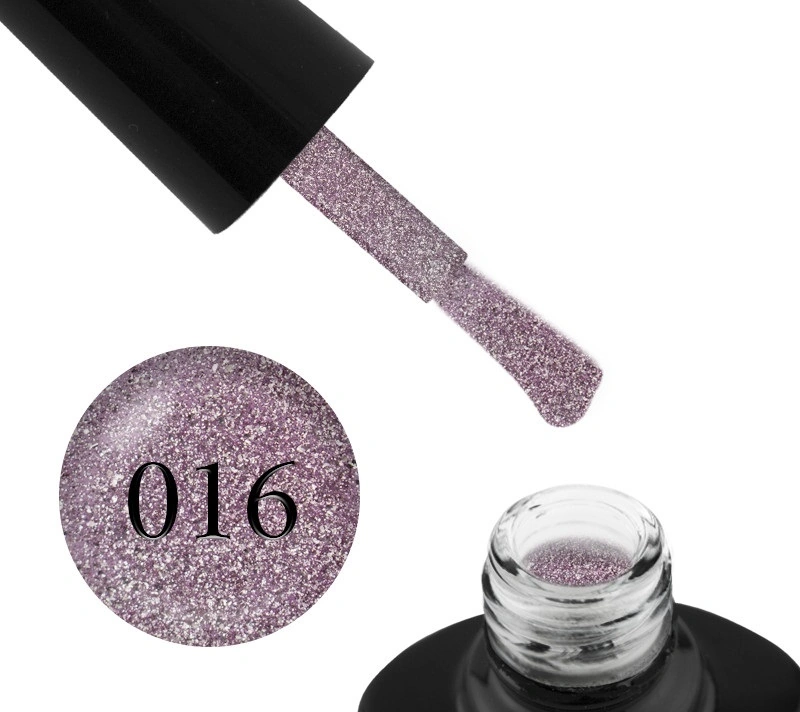 Гель-лак G.La color 16 Illumi Rose рожево-бузковий з блискітками, слюдою та перламутром 10 мл