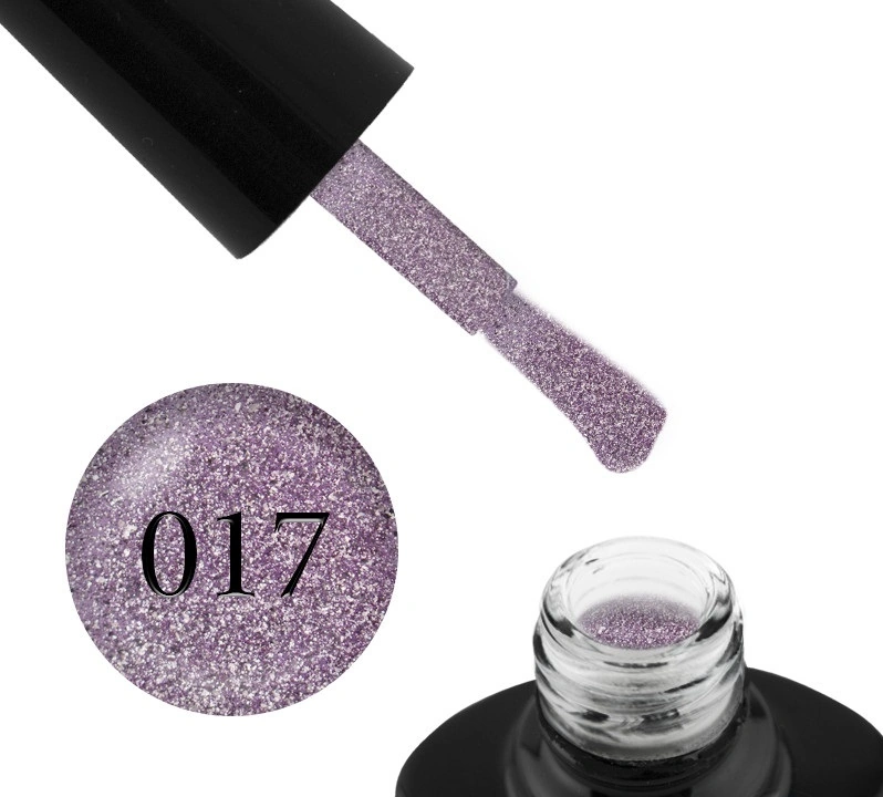 Гель-лак G.La color 17 Illumi Rose бузковий з блискітками, слюдою та легким перламутром 10 мл