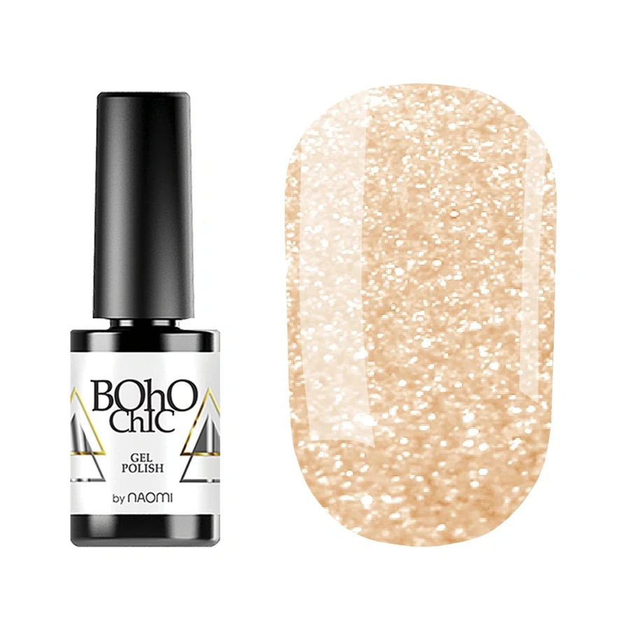 Гель-лак Boho Chic Gel Polish BC128 бронзово-золотисті блискітки 6 мл