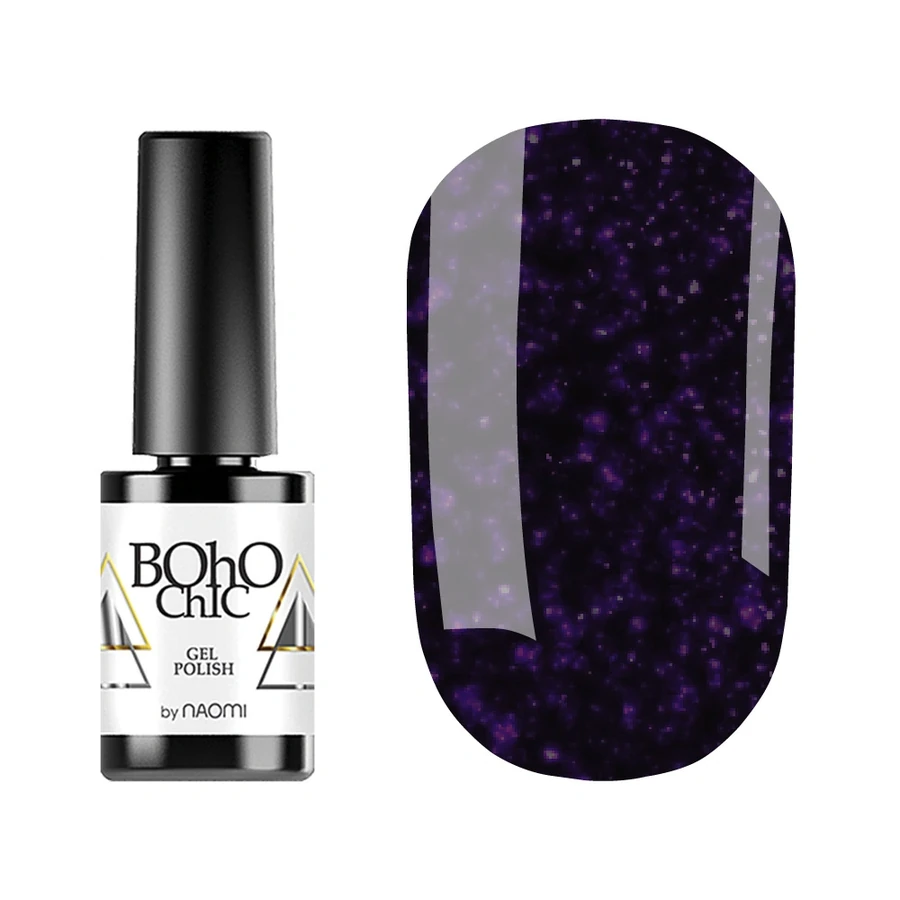 Гель-лак Boho Chic Gel Polish BC133 темний баклажанний, з рожевим шимером 6 мл