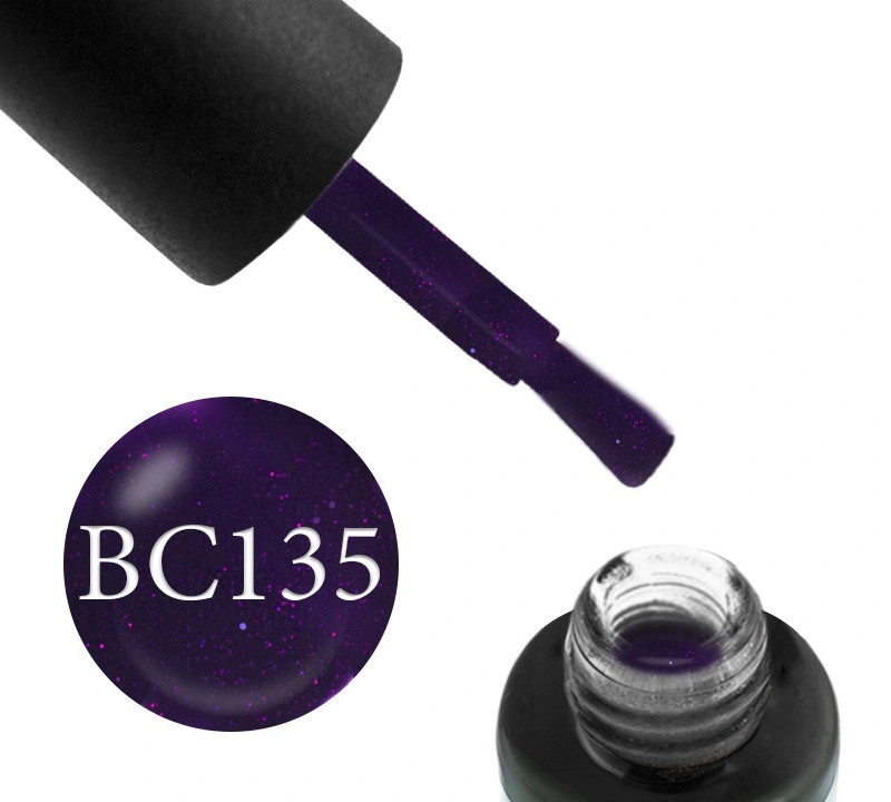 Гель-лак Boho Chic Gel Polish Boho Chic BC135 фіолетовий з рожевими блискітками 6 мл