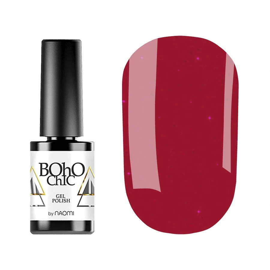 Гель-лак Boho Chic Gel Polish BC158 червоно-малиновий, із шимером 6 мл
