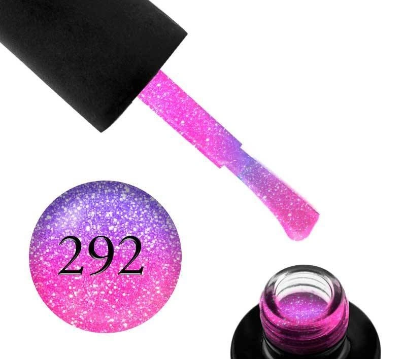 Гель-лак Naomi Chameleon Gel Polish №292 рожевий з бузковими шиммерами та перламутром 6 мл