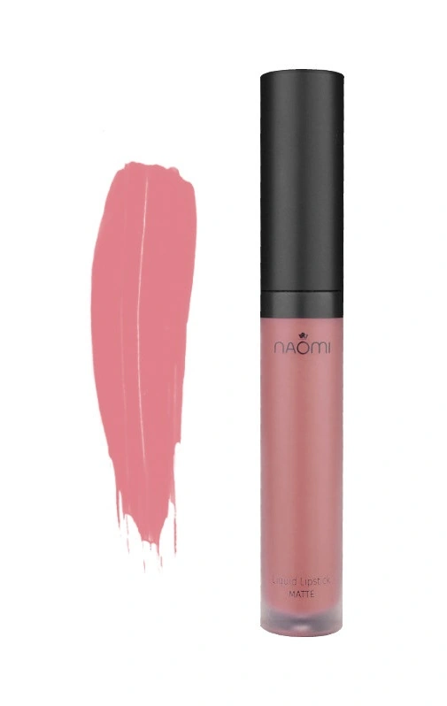 Рідка матова помада Naomi Liquid Lipstick Matte Mauve рожева 6 мл