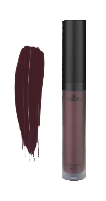 Рідка матова помада Naomi Liquid Lipstick Matte Queen of Darkness темна фіолетово-сливова 6 мл