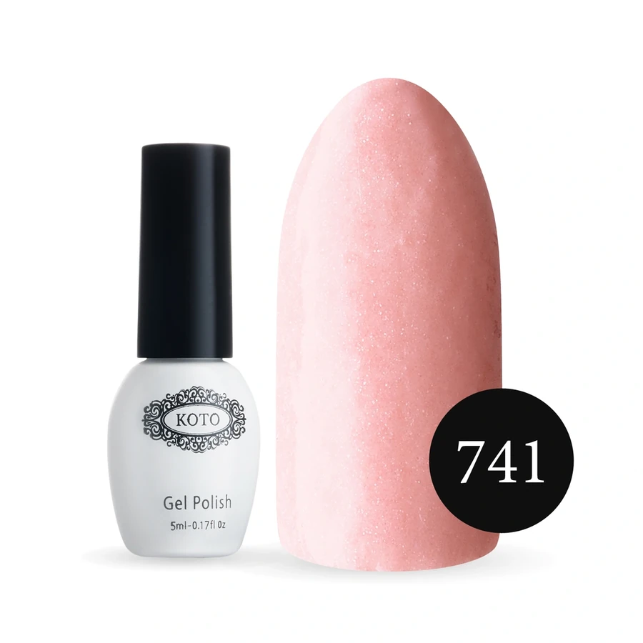 Пісочний гель-лак Koto Sandy Gel Polish №741 5мол ніжно-рожевий