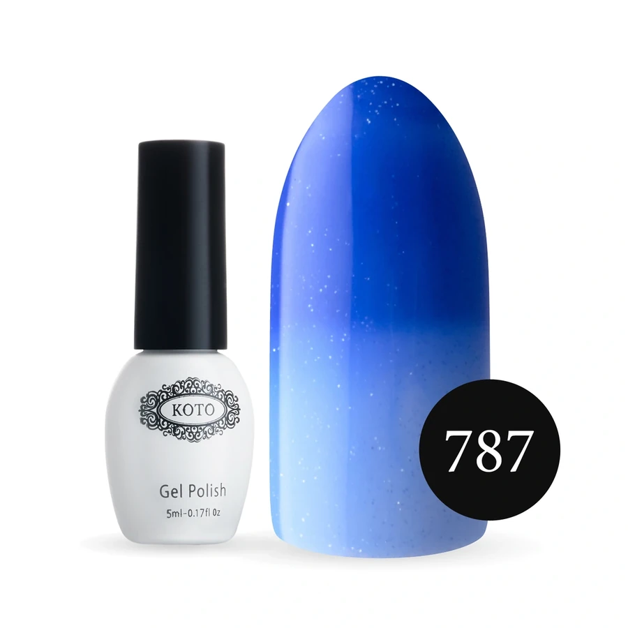 Термо гель-лак Koto Thermo Gel Polish №787 5мол синій (при нагріванні блакитний