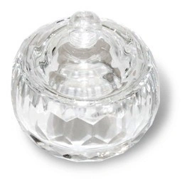 Прозора скляна склянка з кришкою YRE Glass Dapping Dish with a Lid