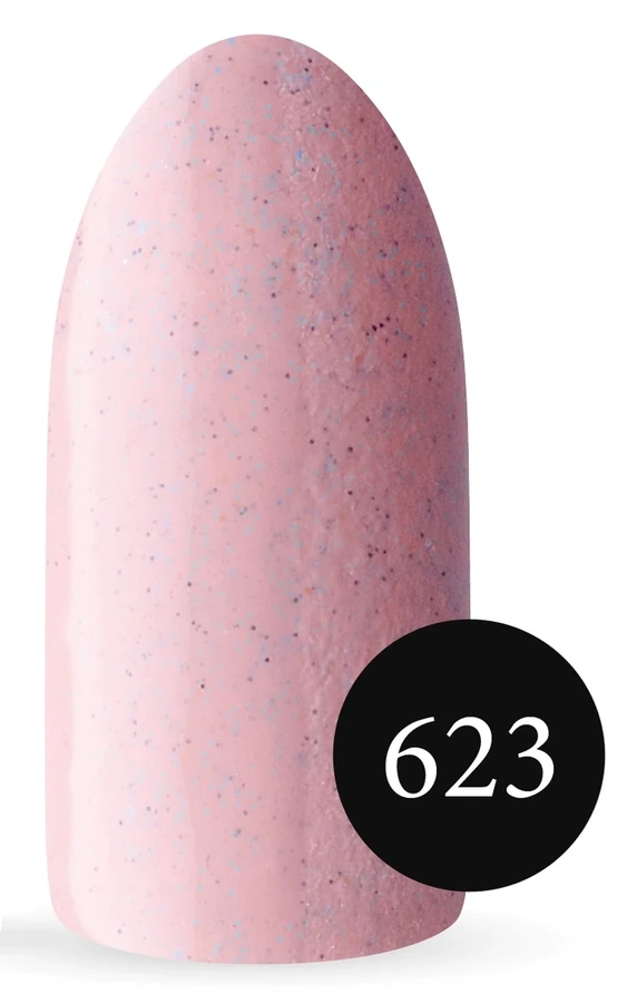 Пісочний гель-лак Koto Sandy Gel Polish №623 10мол бежево-рожевий з чорними та блакитними крапками, пісочний