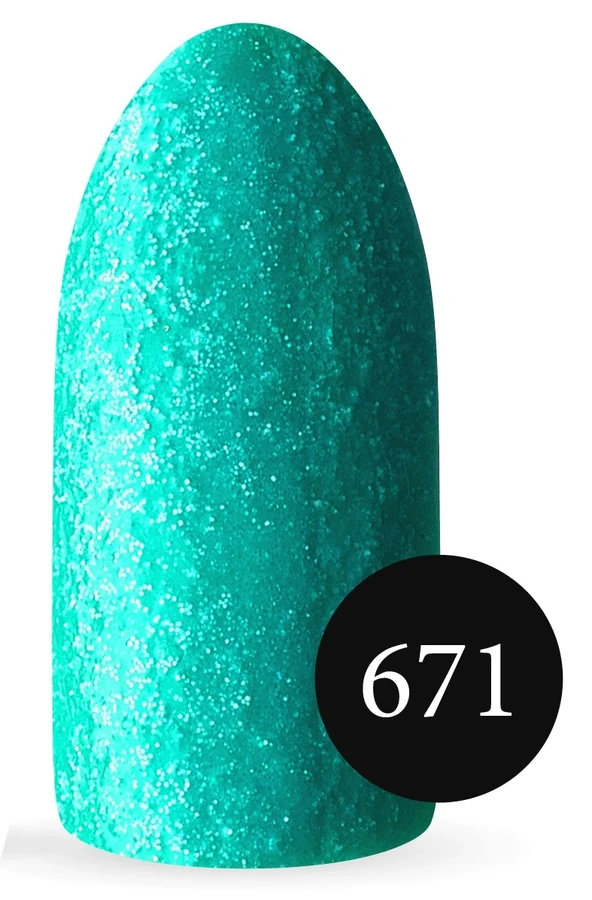 Пісочний гель-лак Koto Sandy Gel Polish №671 10мол бірюзовий, пісочний