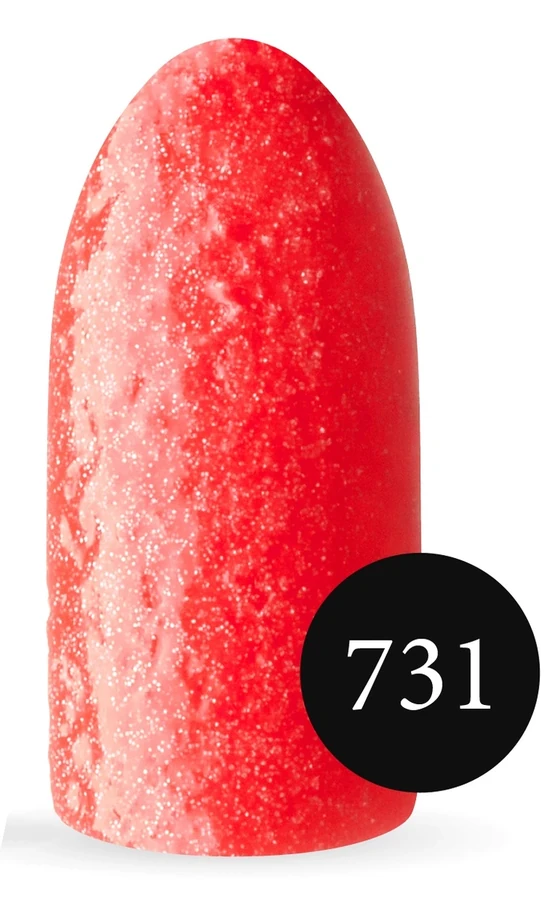 Пісочний гель-лак Koto Sandy Gel Polish №731 10мол червоно-оранжевий, пісочний