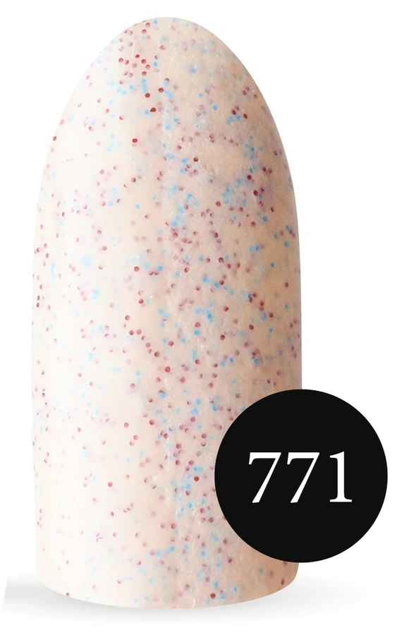 Пісочний гель-лак Koto Sandy Gel Polish №771 10мол світлий бежевий, із синім та червоним пісочком