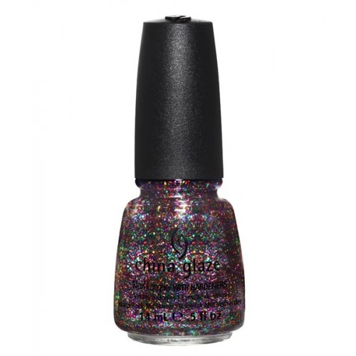 Лак China Glaze Glitter All The Way прозорий з густими дрібними та великими різнокольоровими блискітками 14 мл