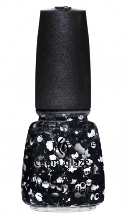 Лак China Glaze Whirled Away чорно-білі блискітки різних форм та розмірів 15 мл
