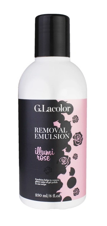 Емульсія для зняття гель-лаку G.La color Remover Emulsion Illumi Rose 250 мл