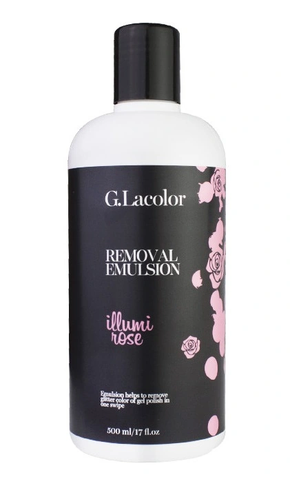 Емульсія для зняття гель-лаку G.La color Remover Emulsion Illumi Rose 500 мл