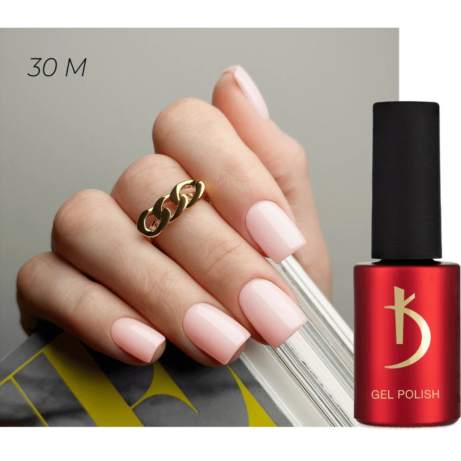 Гель-лак Kodi Gel Polish M30 бежевий з сірим підтоном, емаль 8 мл