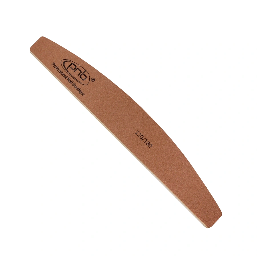 Пилка для нігтів PNB Gold Brown 120/180 грит півколо 120/180 грит