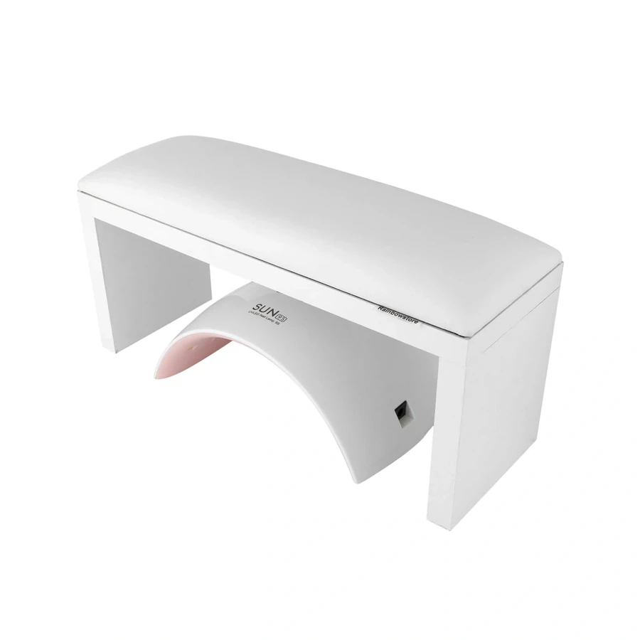 Підлокітник для манікюру на ніжках Rainbowstore Armrest for Manicure on Legs White білий