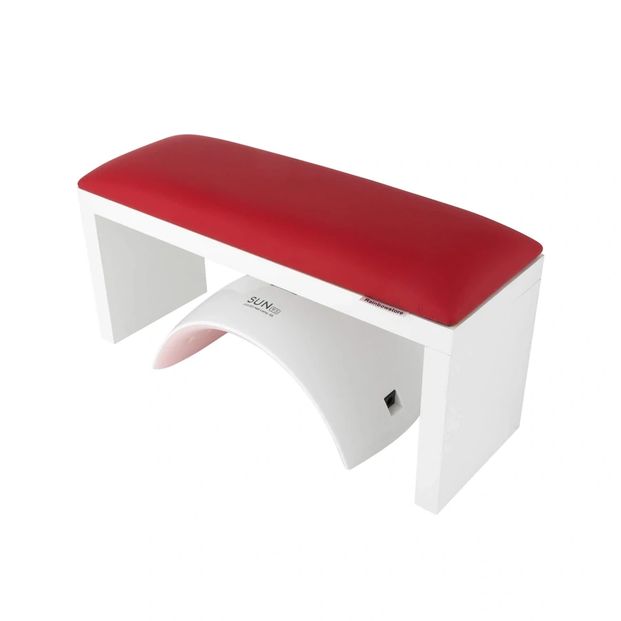Підлокітник для манікюру на ніжках Rainbowstore Armrest for Manicure on Legs Red червоний