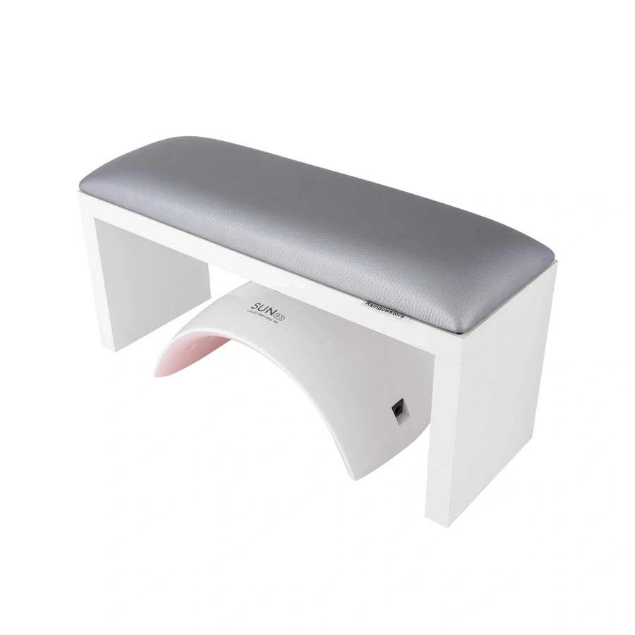 Підлокітник для манікюру на ніжках Rainbowstore Armrest for Manicure на Legs Silver сріблястий