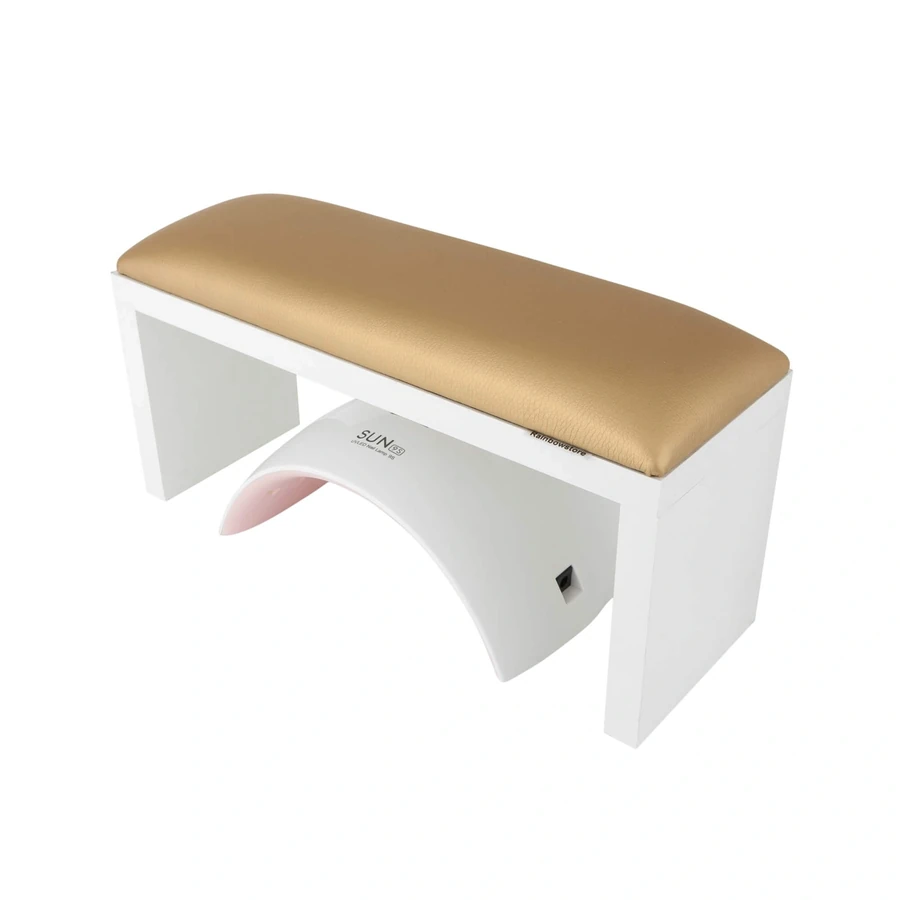 Підлокітник для манікюру на ніжках Rainbowstore Armrest for Manicure on Legs Gold золото