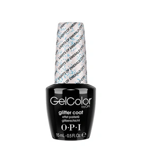 Гель-лак OPI Lights of Emerald City прозорий із середніми голографічними та великими білими квадратами 15 мл