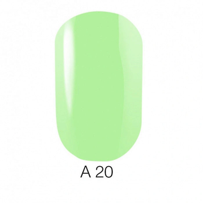 Гель-лак Naomi Gel Polish Aquaurelle A20 6мол ніжний зелений, емаль