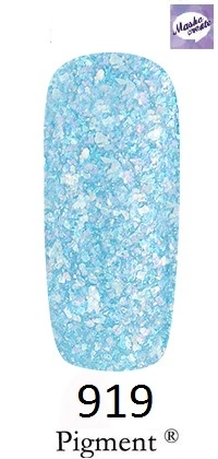 Гель-лак FOX Gel-Polish Masha Create Pigment №919 блакитний перламутровий з ефектом слюди 6 мл
