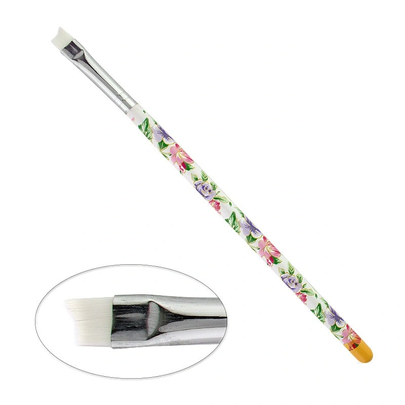 Пензель для дизайну та френча Naomi Brush for French Designe №2 ворс 7мм, квітковий принт 7мм