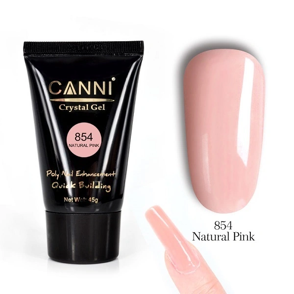 Кристал-гель Canni Crystal Gel №854 Natural Pink натуральний рожевий 45 г