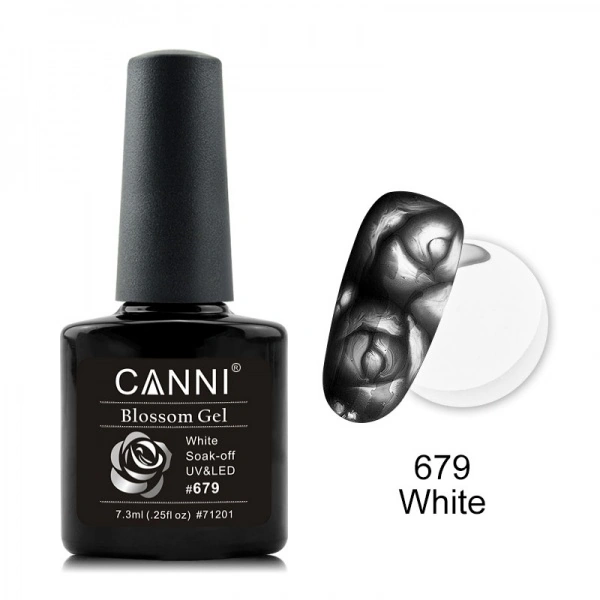 Акварельний гель-лак Canni Gel Polish Aquaurelle №679 білий 7,3 мл