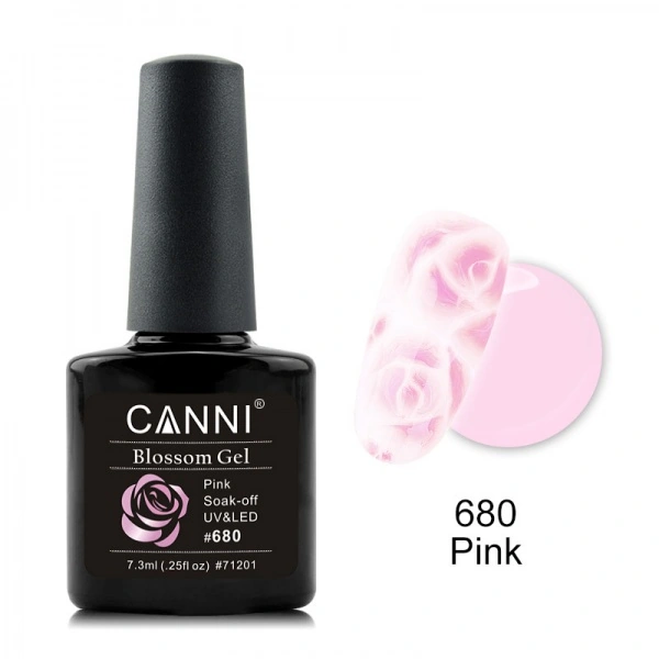 Акварельний гель-лак Canni Gel Polish Aquaurelle №680 рожевий 7,3 мл