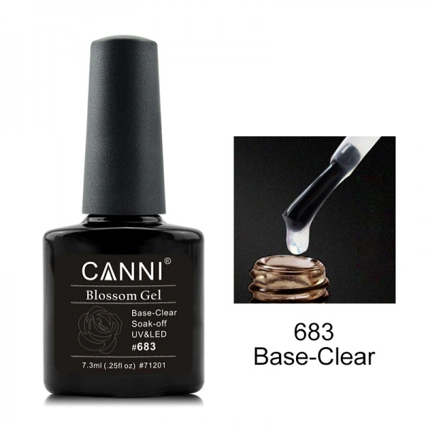 Прозора база під акварельний гель-лак Canni Clear Base Aquaurelle Gel Polish 7,3 мл