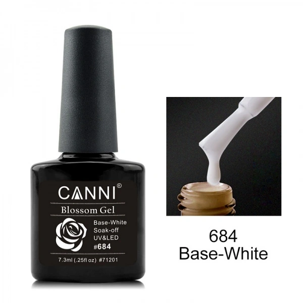 Біла база під акварельний гель-лак Canni White Base Aquaurelle Gel Polish 7,3 мл