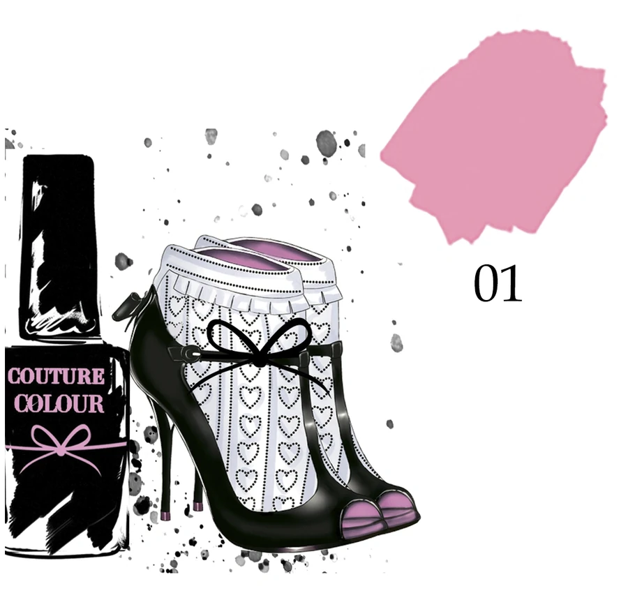 Гель-лак Couture Colour Gel Polish №001 9мол яскравий рожевий, емаль