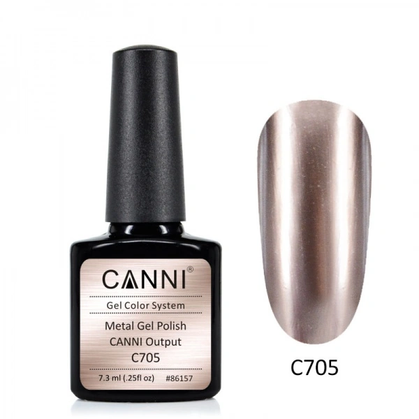 Дзеркальний гель-лак Canni Mirror Gel Polish №705 рожеве золото 7,3 мл