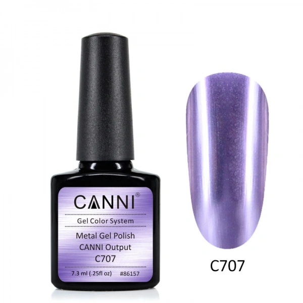 Дзеркальний гель-лак Canni Mirror Gel Polish №707 бузковий 7,3 мл