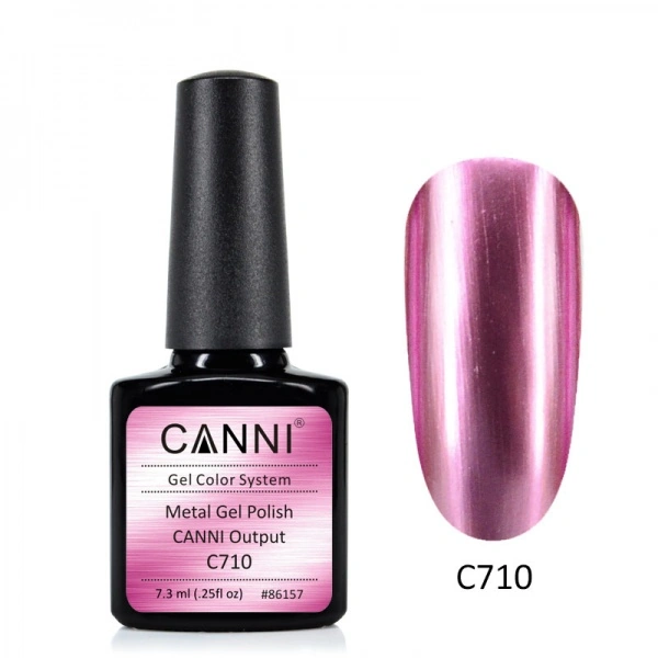 Дзеркальний гель-лак Canni Mirror Gel Polish №710 рожевий 7,3 мл