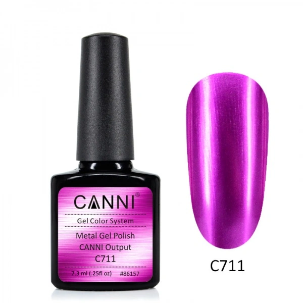 Дзеркальний гель-лак Canni Mirror Gel Polish №711 малиновий 7,3 мл