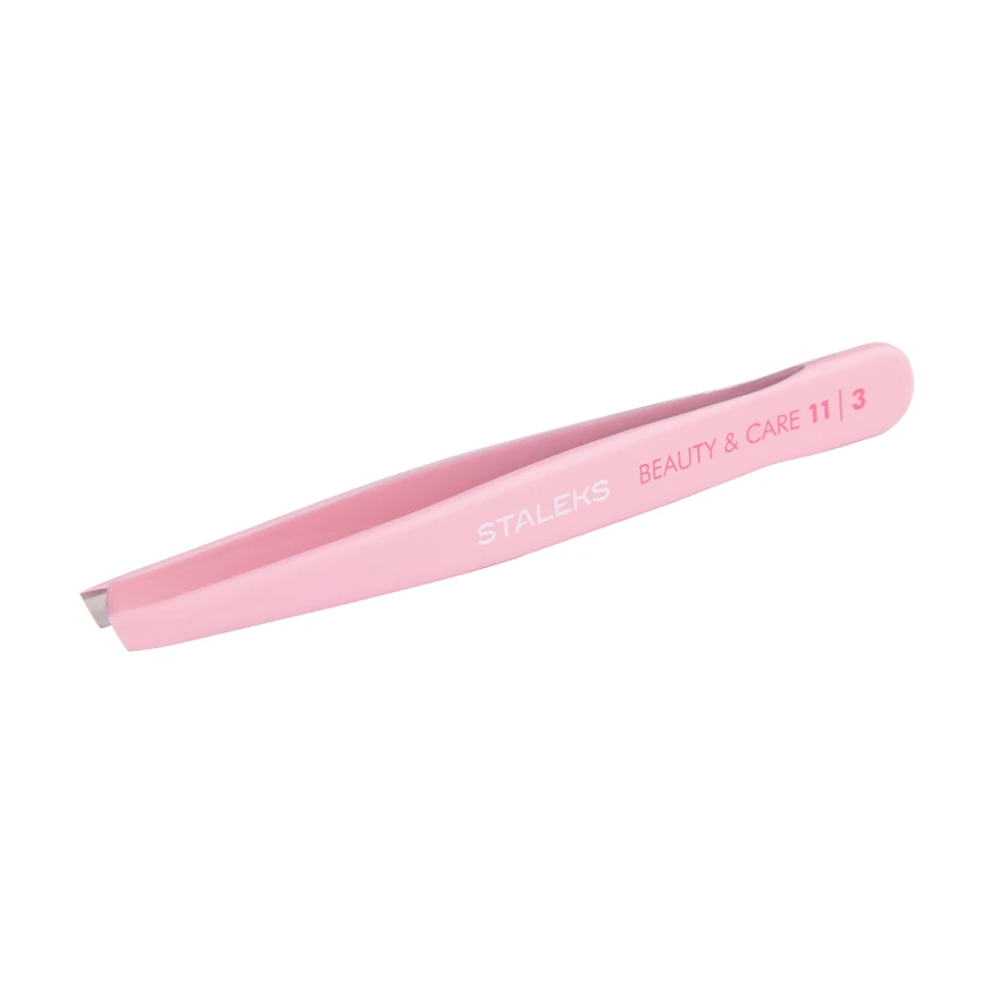 Пінцет для брів Staleks BEAUTY&CARE 11 TYPE 3 широкі скошені краї