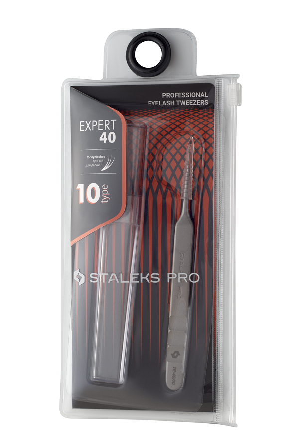 Пінцет професійний для вій Staleks EXPERT 40 TYPE 10