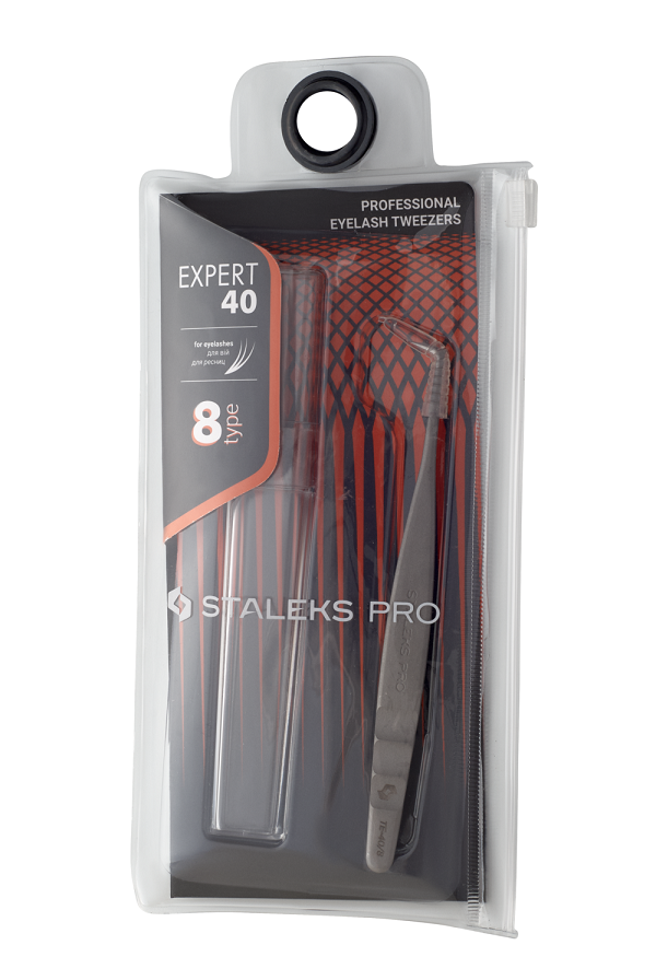 Пінцет професійний для вій Staleks Pro EXPERT 40 TYPE 8