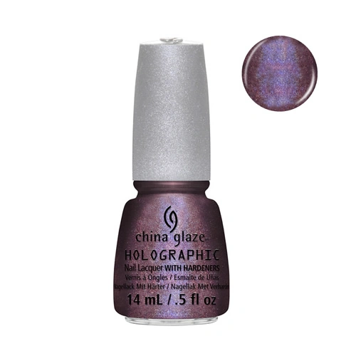Лак China Glaze Holographic When Stars Collide бордово-пурпурний, голографічний 15 мл