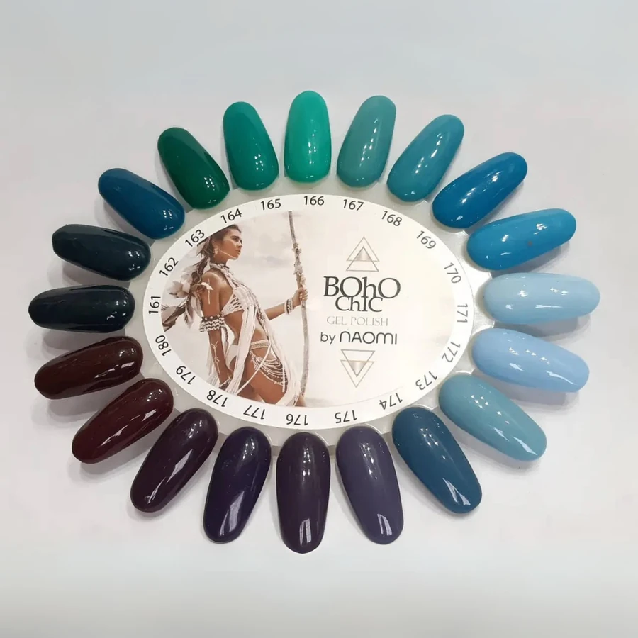 Гель-лак Boho Chic Gel Polish BC168 бірюзово-блакитний, емаль 6 мл